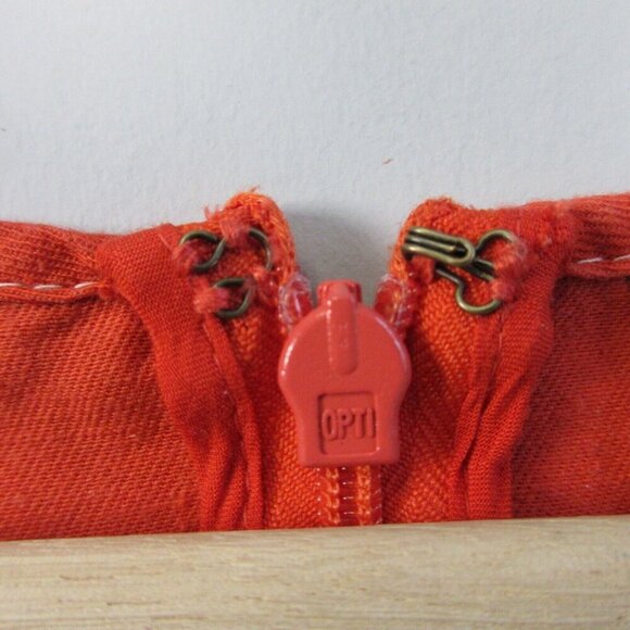 Anthropologie Maeve Bileu Dress 14 Orange Asymmetrical Cotton Flare Summer 286 - Picture 8 of 14